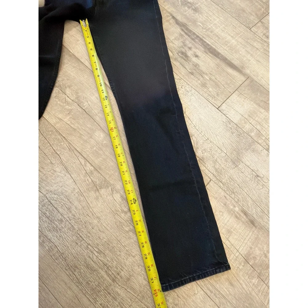 Mother Superior High Waisted Rider Skimp Jeans Whos Sorry Now Black Straight Leg